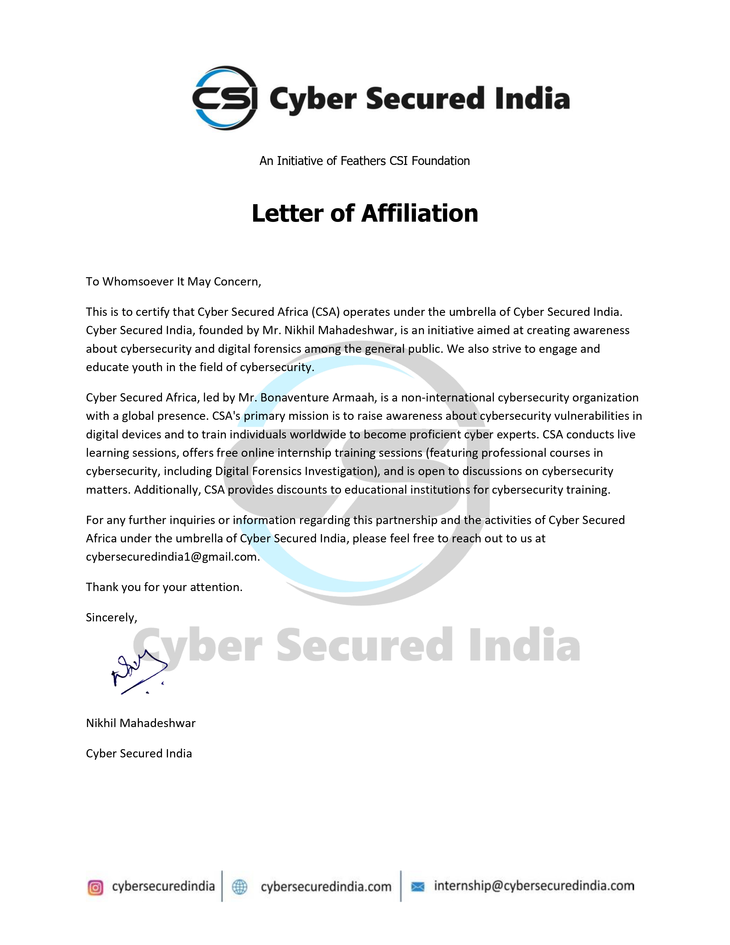 Accreditation Certificate
